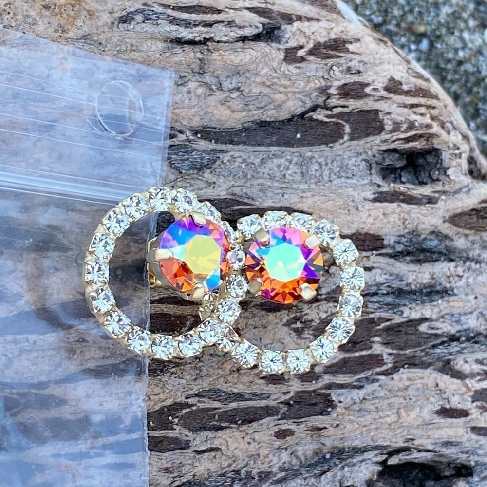 Handcrafted earrings with Swarovski crystal - Picture 6 of 6
